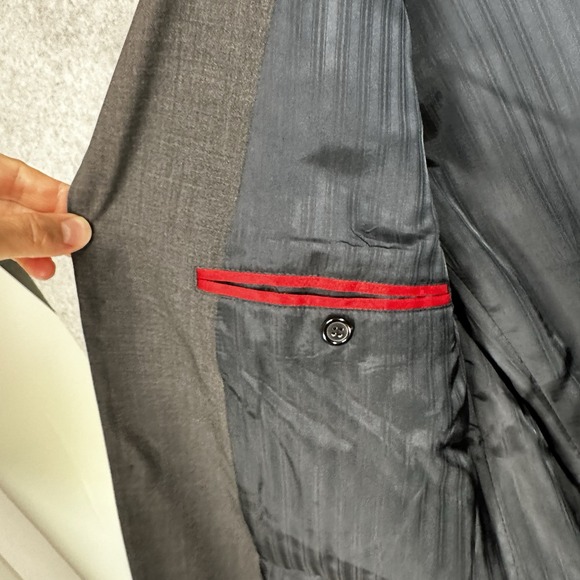 Hugo Boss Mens Suit Jacket Albo/Hago Wool Stretch Gray Blazer Size 44 - Picture 7 of 12